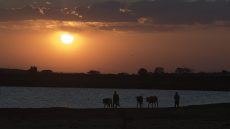 Sunset near Ngele, Ethiopia