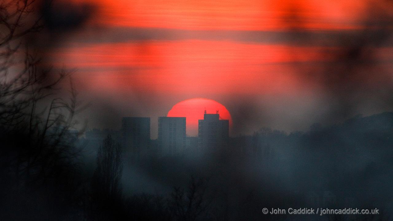 Sunset over South London