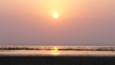Sunset over the desert